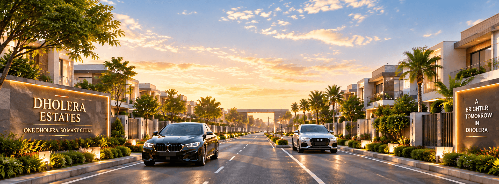 Illustrative Dholera Estates residential boulevard
